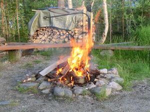 Bålplass på Passvik Camping